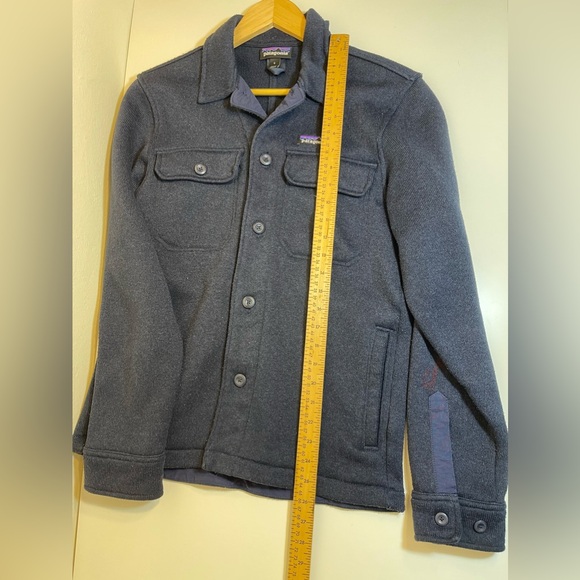 Patagonia Better Sweater Shirt Jacket Small Navy Blue Outdoors Stained - Picture 4 of 12